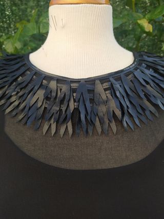 blusa de gasa, manga larga