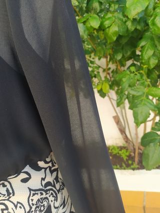 blusa de gasa, manga larga