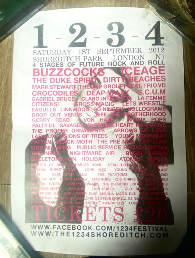 1-2-3-4 festival poster London 2012
