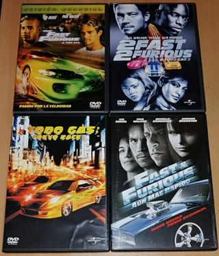 4 Películas en DVD. Fast and Furious (A todo gas)