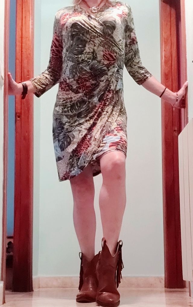 Vestido de licra fina T U 36 a 40