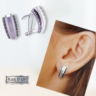 Pendiente Omega Greca Liso