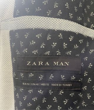 Chaqueta americana blazer azul invitado Zara L