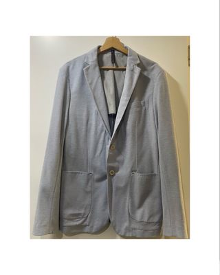 Chaqueta americana blazer azul invitado Zara L