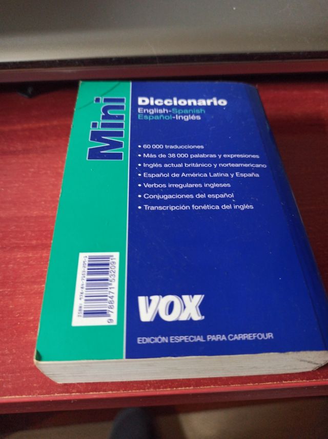 mini diccionario ingles a español
