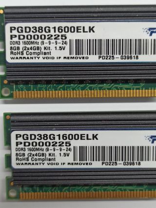 Memoria DDR3 Patriot 8GB 1600Mhz