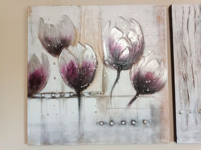 Conjunto cuadros de diseño con relieve plateados