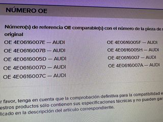 Compresor suspensión neumática Audi A8 tipo 4E
