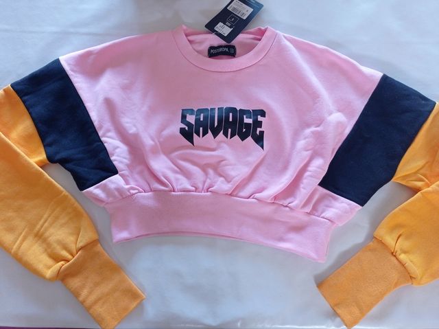 Hip Hop Rap Sudadera Corta estilo 80s Vintage