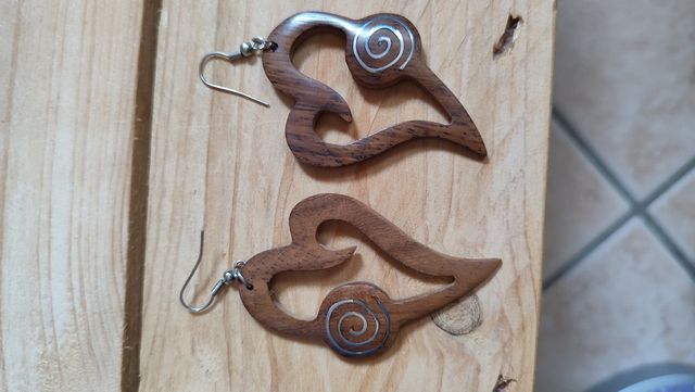 orecchini legno