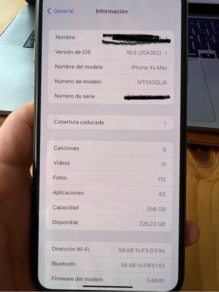 IPhone XS Max dorado 256gb impoluto