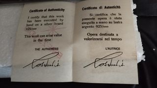 Quadro con lamina argento 925