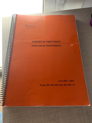 Evaluación psicológica libro UB psicologia