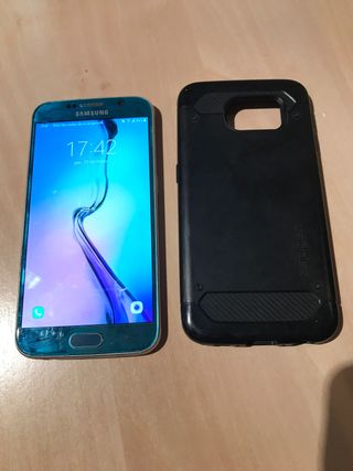 Samsung S6 y funda negra