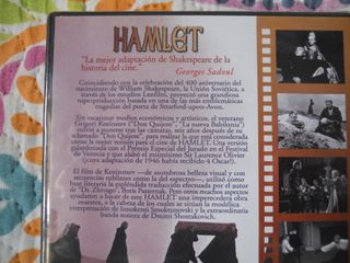 EL REY LEAR Y HAMLET,DVD,GRIGORI KOZINTSEV.