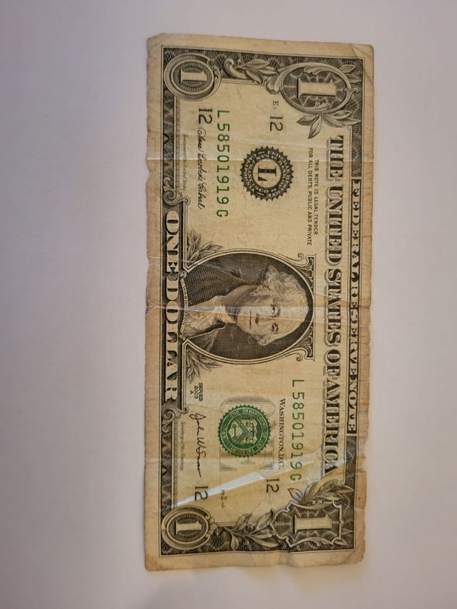 Billete One US dolar