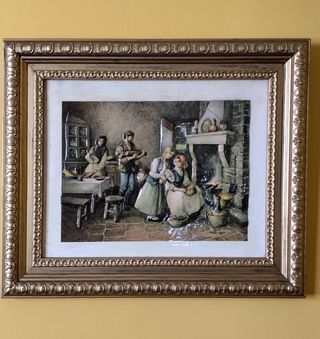 Antiguo Cuadro Relieve