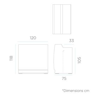 Barra de Bar con Doble Altura 120 cm