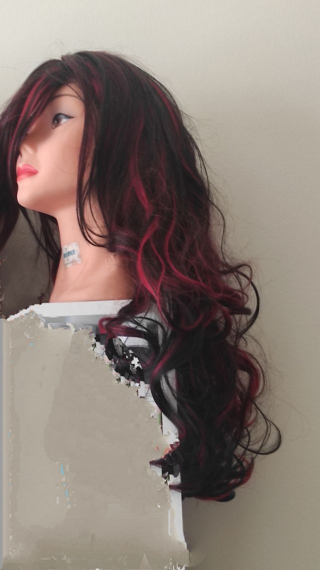 Peluca borgoña larga