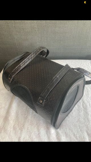 Transportin de cuero para perros pequeño