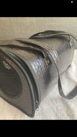 Transportin de cuero para perros pequeño