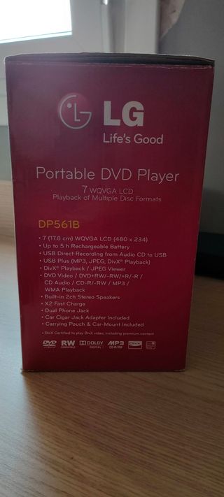 REPRODUCTOR DVD USB PORTÁTIL