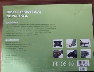 BASE REFRIGERADA PARA ORDENADOR PORTATIL MAX 15,4