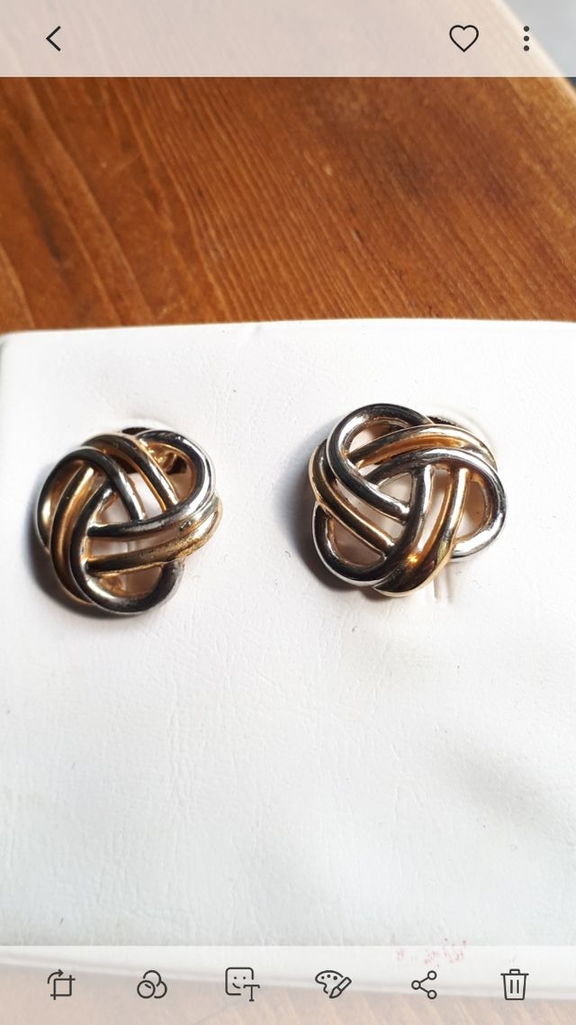 Orecchini vintage color argento e oro