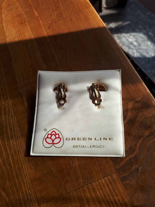 Orecchini vintage color argento e oro