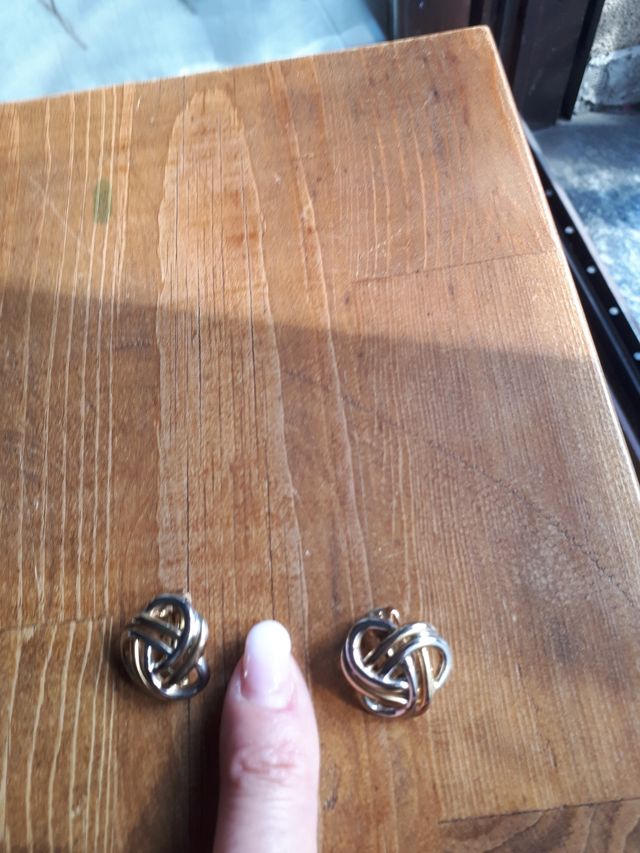 Orecchini vintage color argento e oro