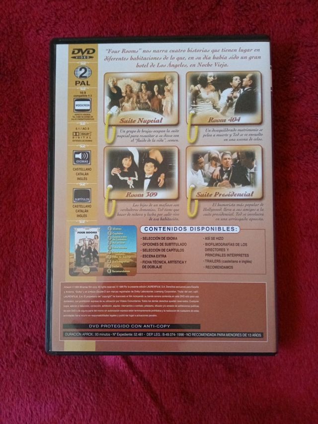 "Four Rooms" en DVD