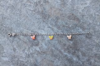 Braccialetto argento 925 con farfalle smaltate