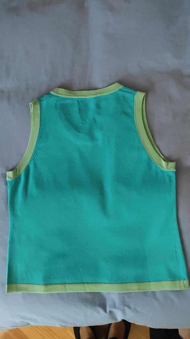 Conjunto de chaqueta y top de punto de mujer