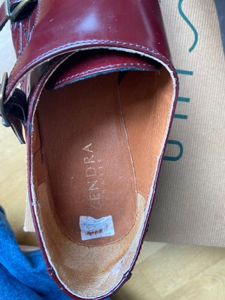 Zapatos piel Burdeos Charol. T 39