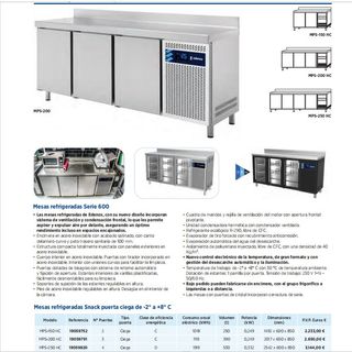 Mesa fría 2 puertas 150CM EDENOX
