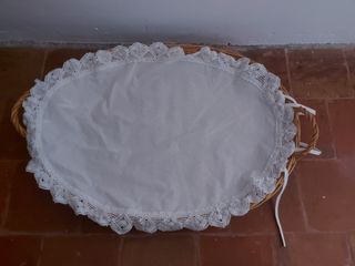 bandeja de mimbre antigua