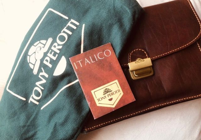 Borsa pochette uomo in vera pelle