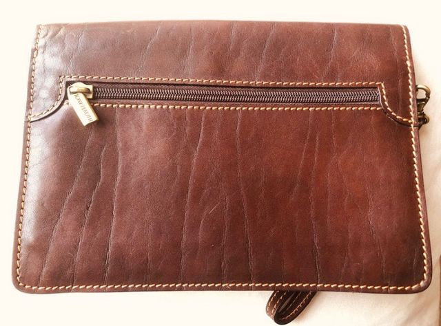 Borsa pochette uomo in vera pelle