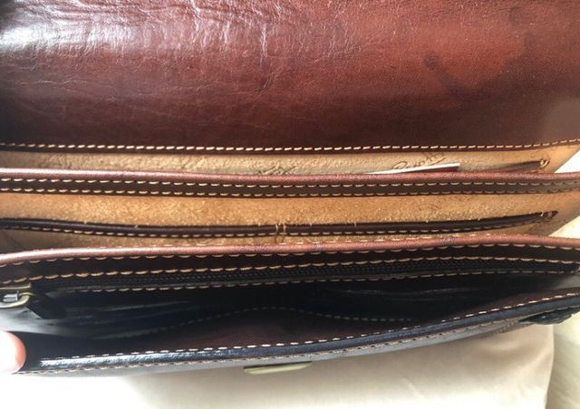 Borsa pochette uomo in vera pelle