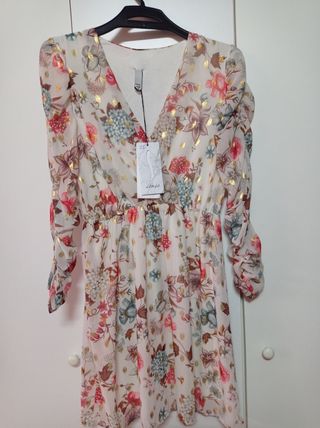 Vestido estampado de entretiempo, sin estrenar 