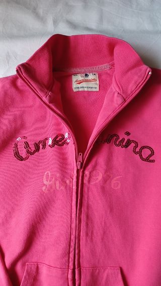Americanina Felpa con cerniera e strass da bambina