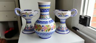 Conjunto de Jarrón y candelabros