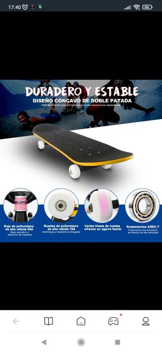 Skateboard Skate Tablas Monopatín Maple para Niños