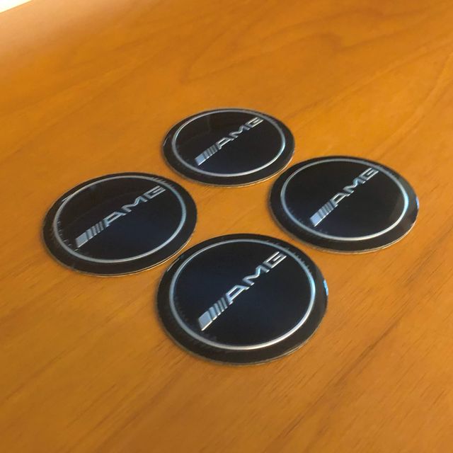 4 lenti adesive AMG nero 56mm