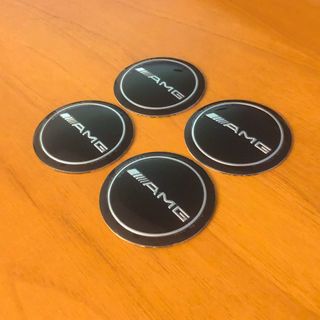 4 lenti adesive AMG nero 56mm