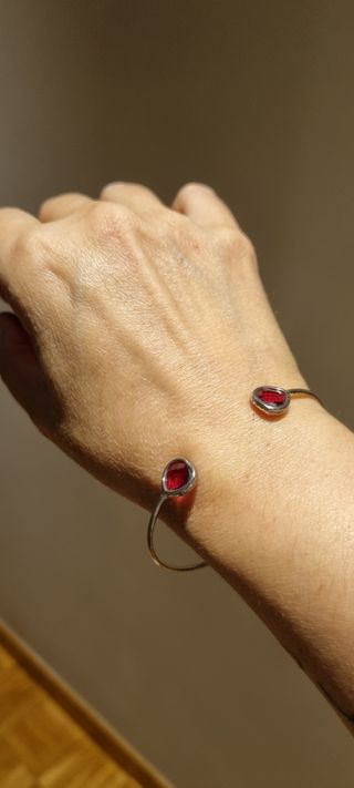 Pulsera rígida plata