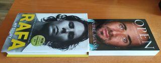 Lote libros tenis Nadal y Agassi en inglés