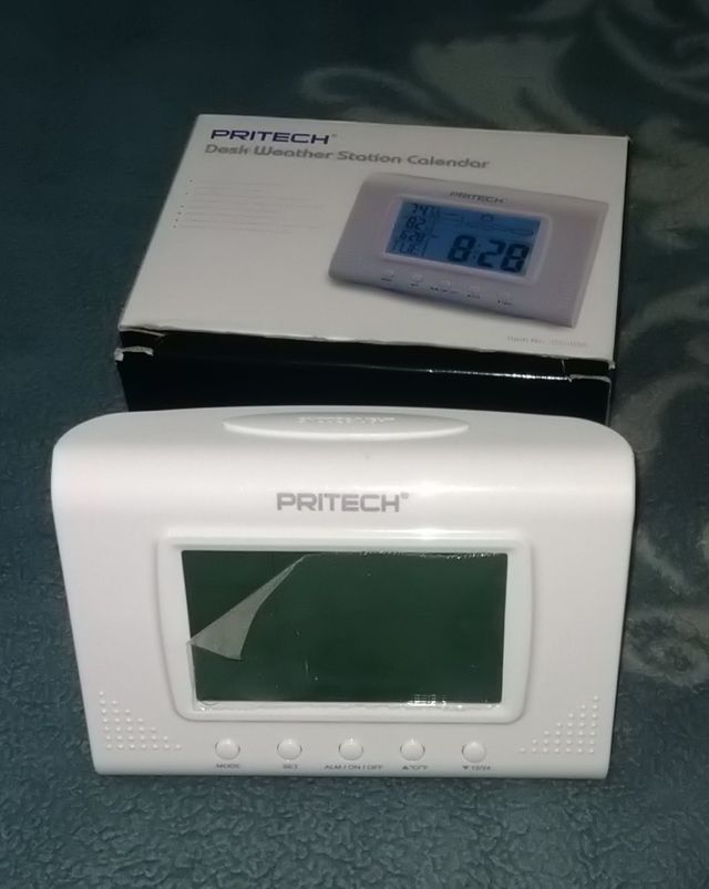 Calendario, base meteorología de sobremesa.