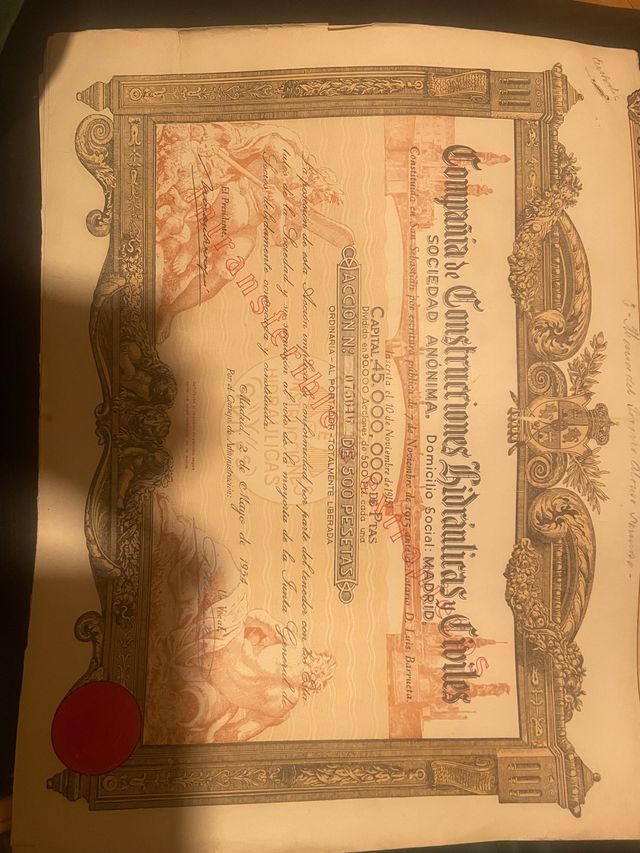 Lote de 3 acciones antiguas