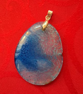 Simil piedra con broche de plata
